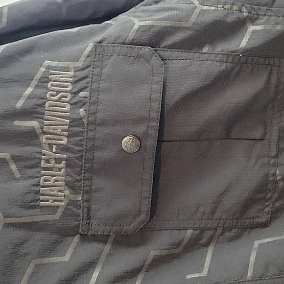 Harley Davidson Snap Front Shirt Jacket Men's size 3XL Gray Black - Picture 6 of 12